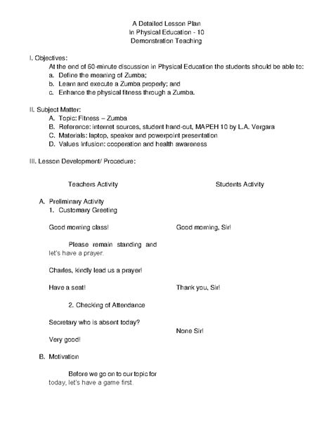 semi detailed lesson plan in physical education grade 4|Semi detailed lesson plan in PE.docx .